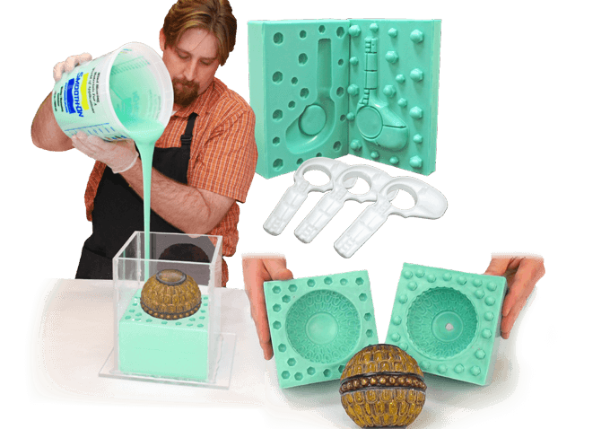 This image shows a see through mold box in use for demonstration purposes